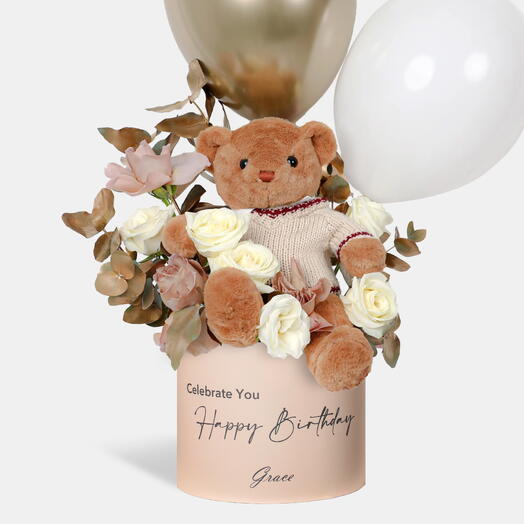 Cumpleaños Alegre Grande (Oso de Peluche)