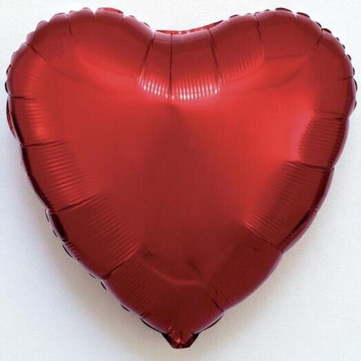 Красный фольгированный шар в форме сердца