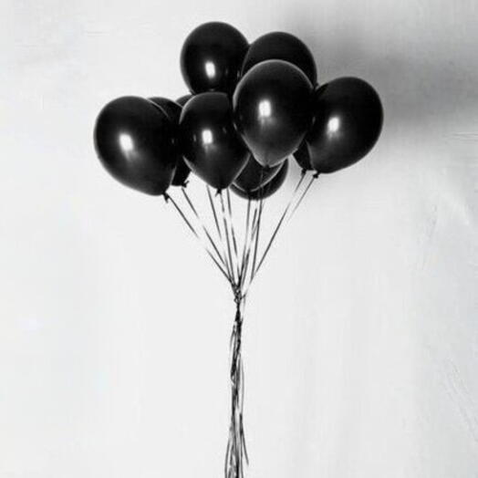 Elegancia de medianoche – 12 globos de látex negros