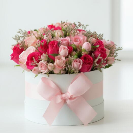 Harmonie Rosée – 20 roses spray rose-rouge