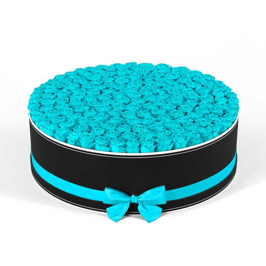 Circlebof Love - 101 Blue Rose in Round Box