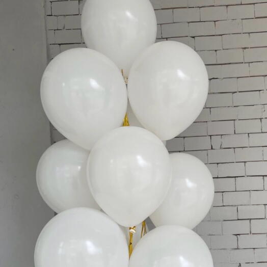 Набор из 15 белых воздушных шаров