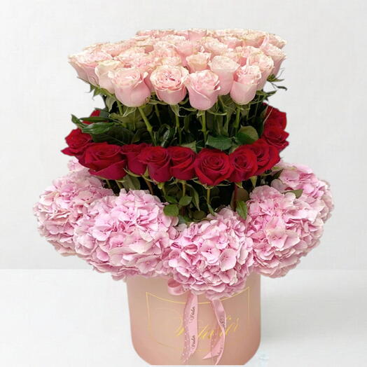 Роскошная романтика _ Роскошная цветочная композиция в коробке