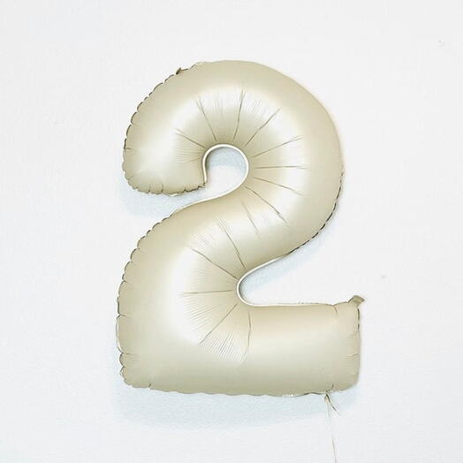 Number 2 beige balloon