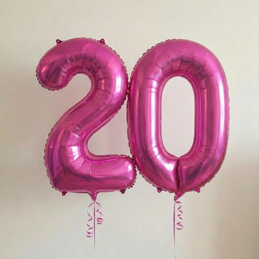 Number 20 Pink Helium Balloon 40 Inch – Birthday   Anniversary Decoration | Abu Dhabi