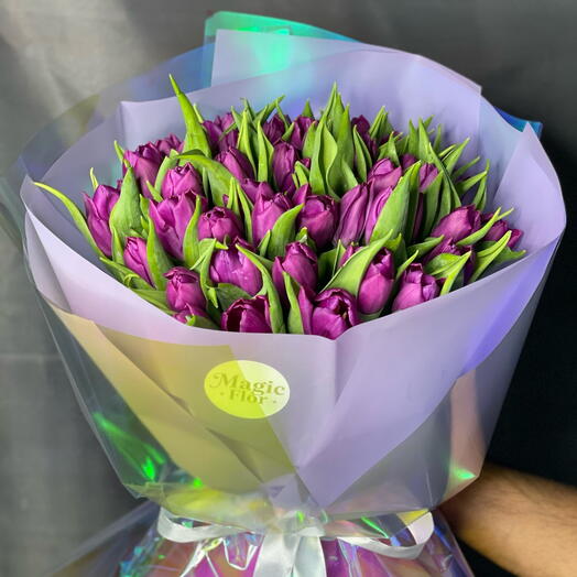 Purple Elegance - 45 Tulips