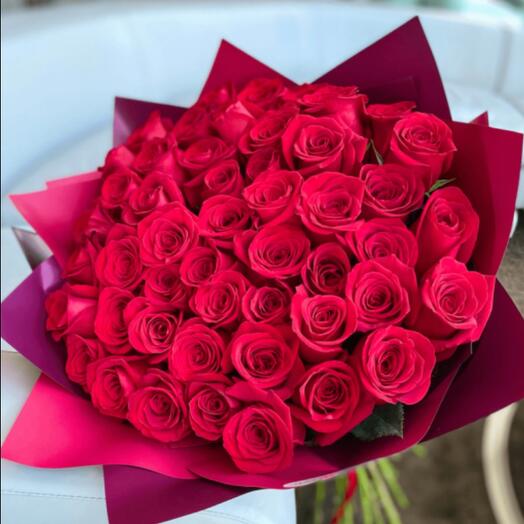 Bouquet of red roses 51pcs