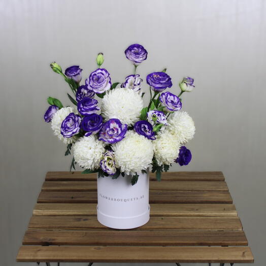 Boîte Lisianthus Bleue 1153