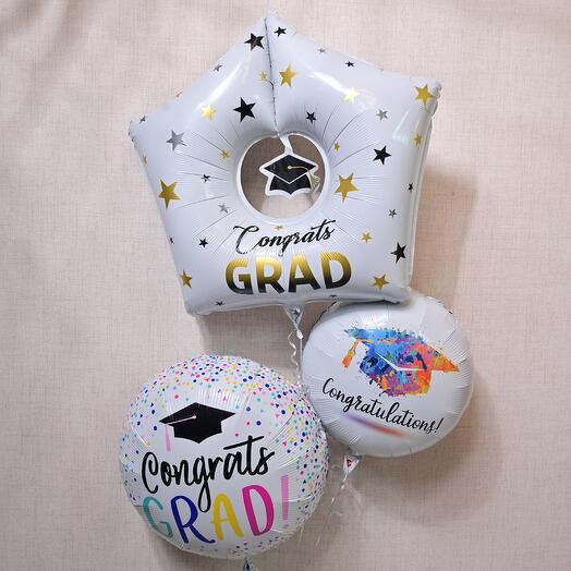 3-Piece Graduation Balloon Set - 1   6753