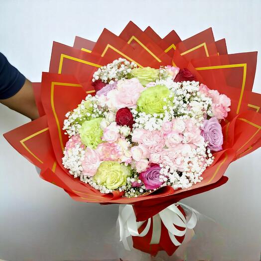 🌿 Mix roses bouquet