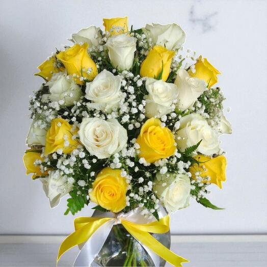 Charming Roses Vase Arrangement;