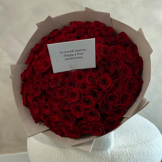 101 Premium Red Roses Luxury Bouquet