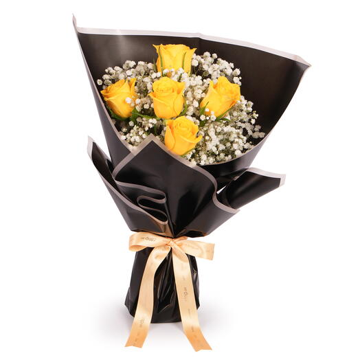 Golden Dried Roses Bouquet