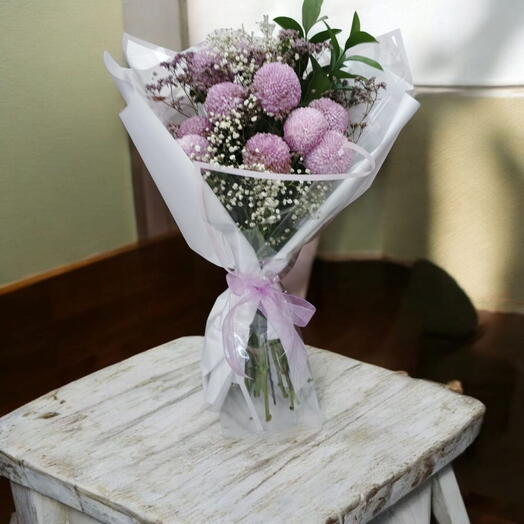 Букет Purple Snowball зелёный