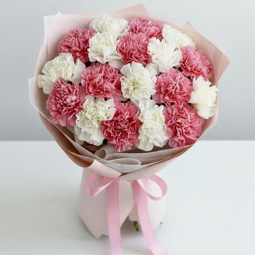 Blush Whisper Carnation Bouquet