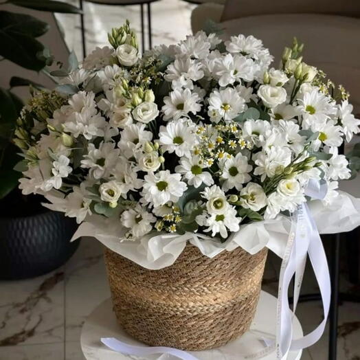 Charm spray chrysanthemum white