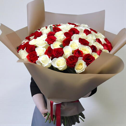 Extra ordinary Red and white roses