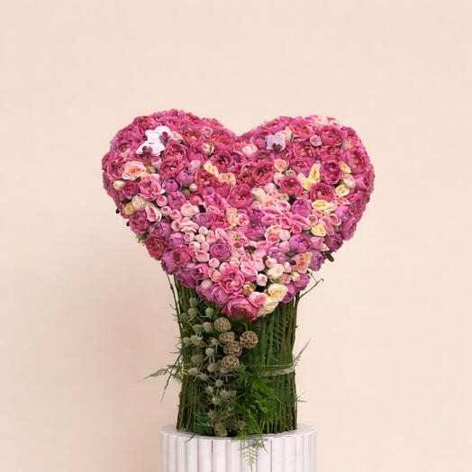 Pink Heart Arrange