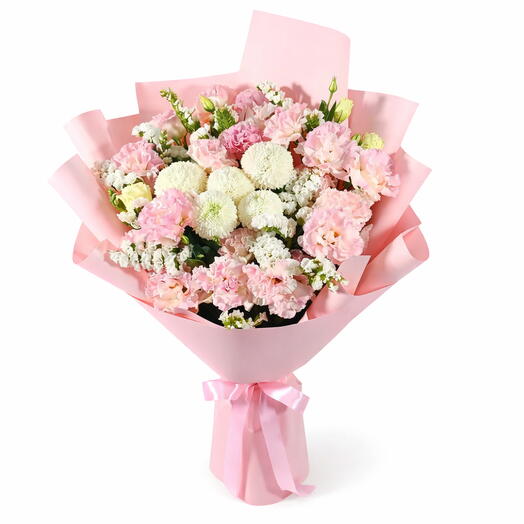 Soft Romantic Pink Flowers Gift Bouquet