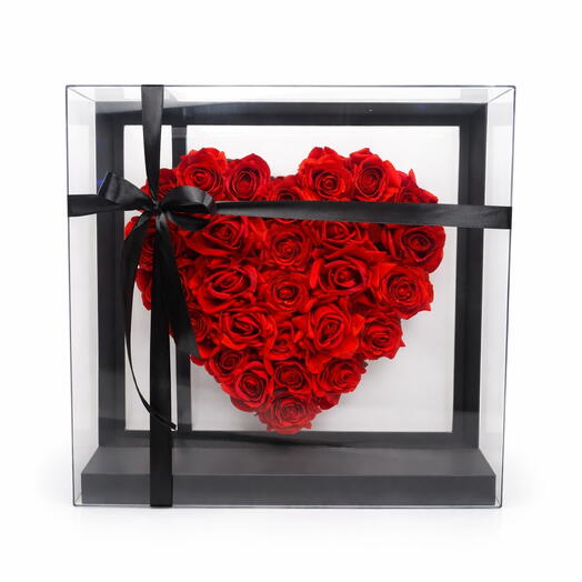 Элегантная акриловая коробка в форме сердца