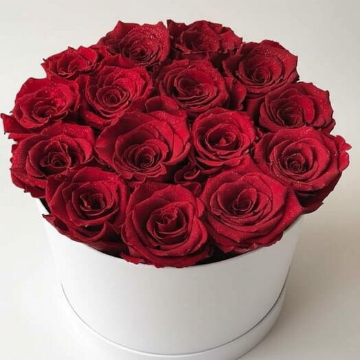 Valentine classic round roses arrangement