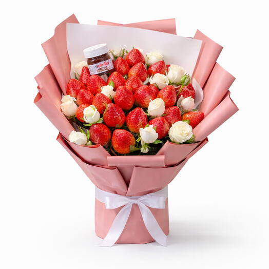 Букет из клубники с Нутеллой