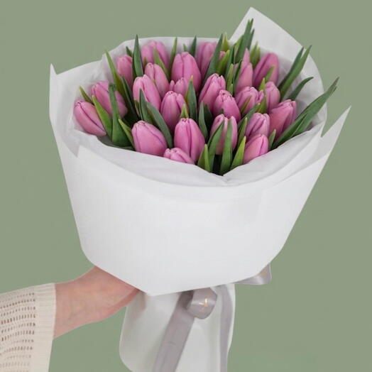 Elegant Lavender Tulip Bouquet