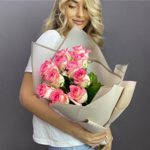 Mono bouquet of jumilia rose -613