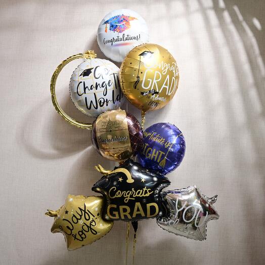 6-Piece Graduation Foil Balloon Set  6790