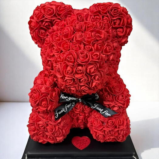 Forever Rose Teddy – Red Foam Roses Bear