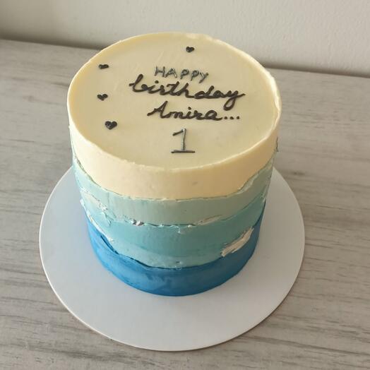 Ombre Blue Cake