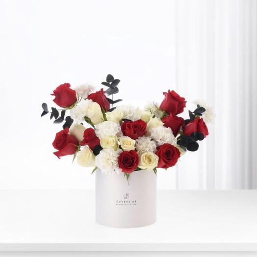 Oasis of Roses in White Box