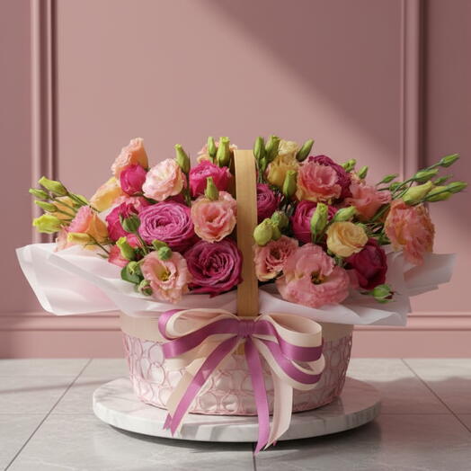Fleurs dans le panier "Rêves de fleurs"