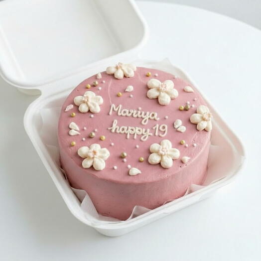 Blush Bloom – Birthday Bento Cake