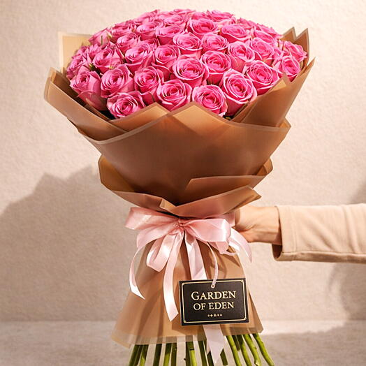 41 Pink Roses Bouquet Romantic Gift Dubai