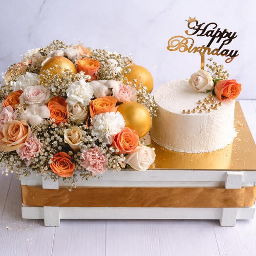 Luxury birthday and cake