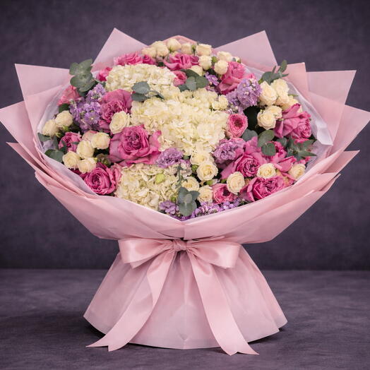 Blush Hydrangea Garden Bouquet