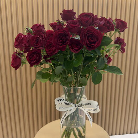 مزهرية ورود سبراي حمراء فاخرة 1127