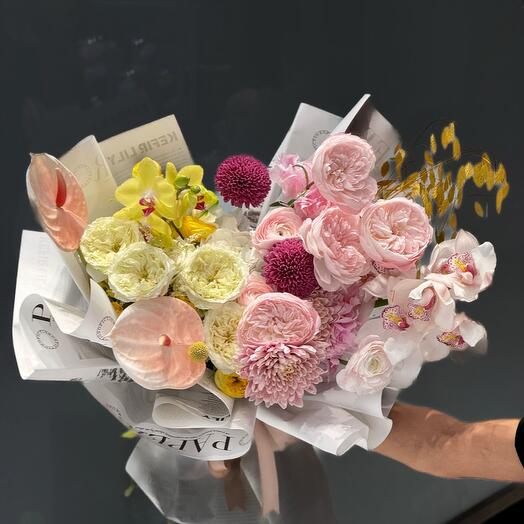 David austin lacy bouquet