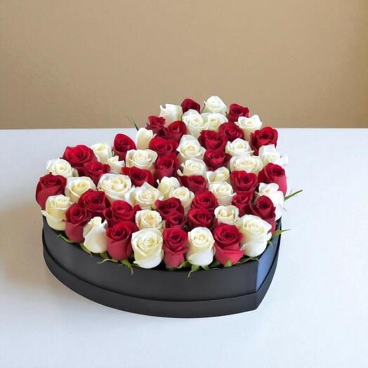 Hermosa caja en forma de corazón