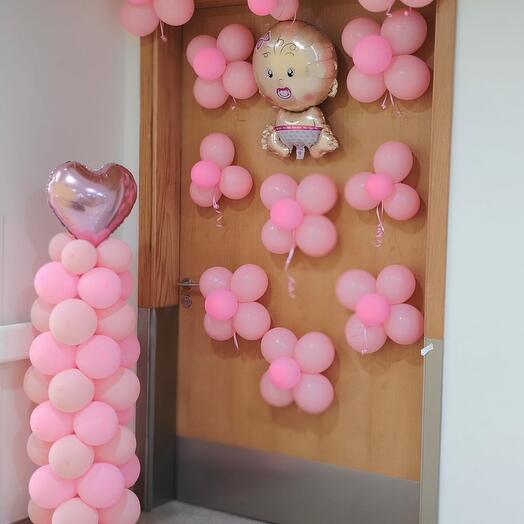 Baby girl Balloon Decoration
