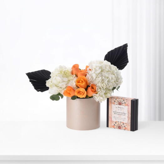 Песочная коробка Golden Pearl Bloom с шоколадом Mirzam