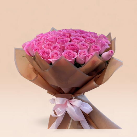 51 Pink Roses Bouquet