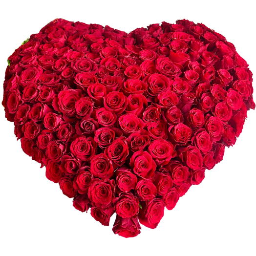 Коробка с 101 розой «Алая любовь»