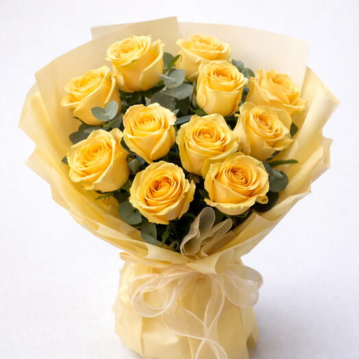 11 Yellow Roses – Bright   Cheerful