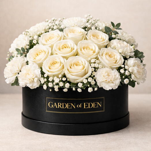 Коробка «Романтика цвета слоновой кости»