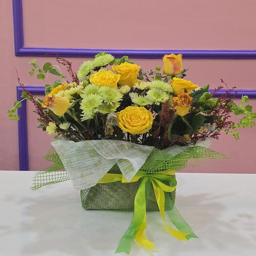 Yellow and Green arrangement