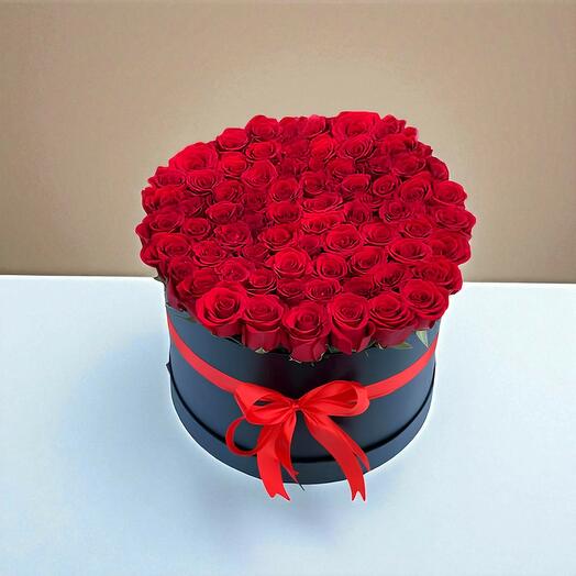 Romatic Red Roses In Large Size Box