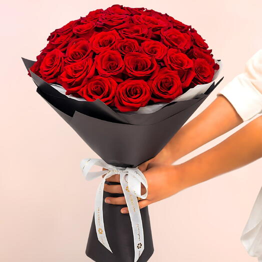 Bouquet de 36 roses rouges