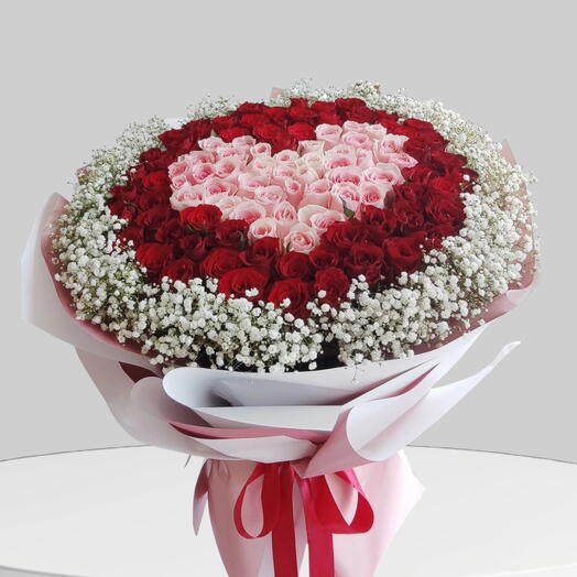 Роскошный юбилейный букет из 99 премиальных роз